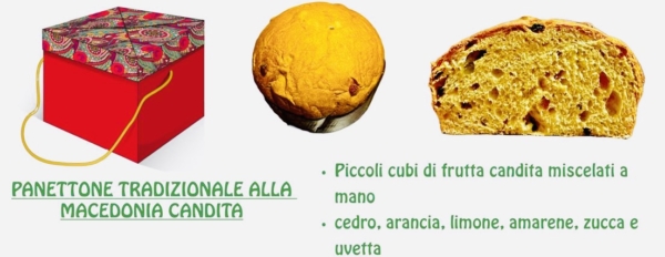 panettone tradizionale alla macedonia candita